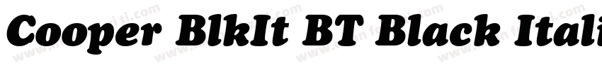 Cooper BlkIt BT Black Italic字体转换